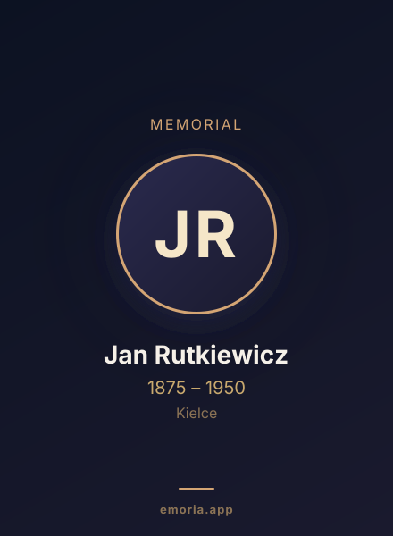 Memorial portrait of Jan Rutkiewicz