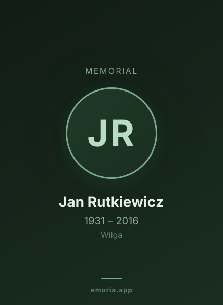 Memorial portrait of Jan Rutkiewicz
