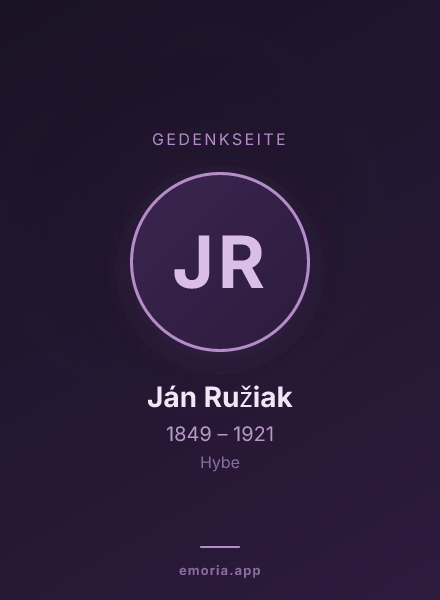 Gedenkportrait von Ján Ružiak