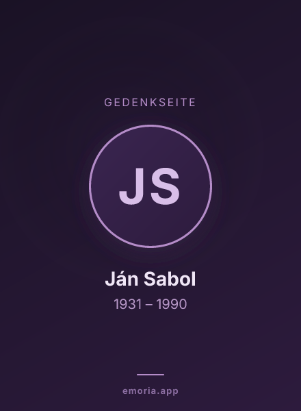 Gedenkportrait von Ján Sabol
