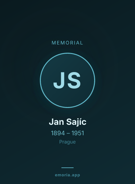 Memorial portrait of Jan Sajíc