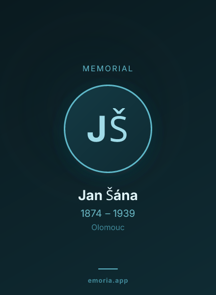 Memorial portrait of Jan Šána