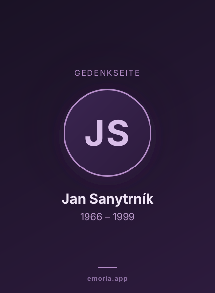 Gedenkportrait von Jan Sanytrník