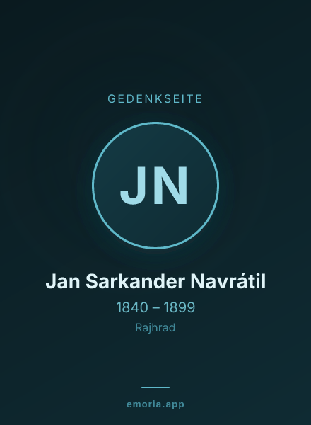 Gedenkportrait von Jan Sarkander Navrátil