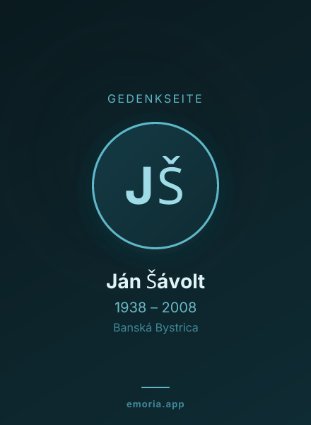 Gedenkportrait von Ján Šávolt