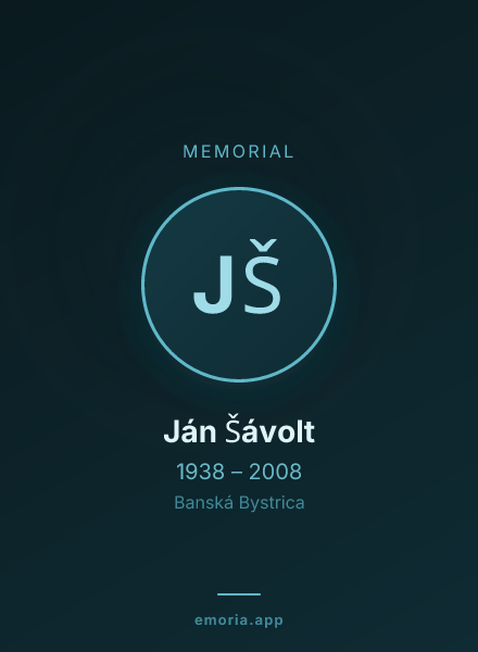 Memorial portrait of Ján Šávolt