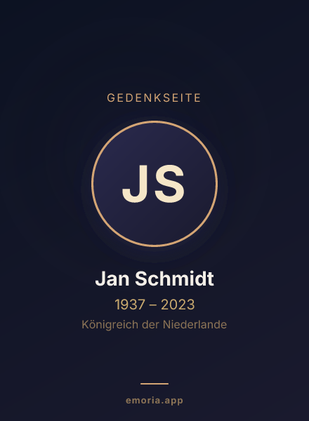 Gedenkportrait von Jan Schmidt