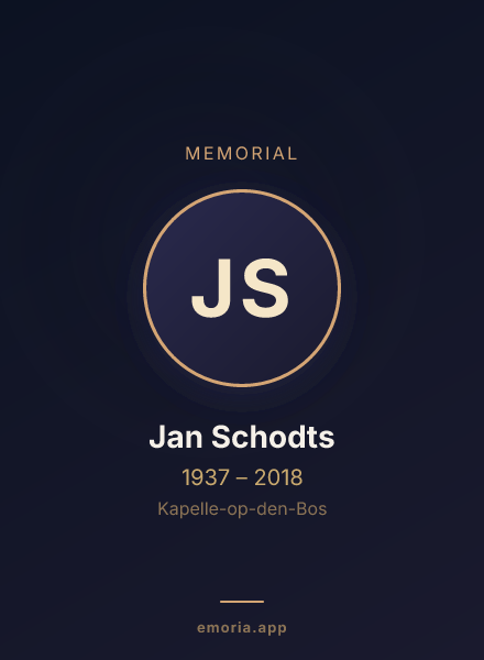 Memorial portrait of Jan Schodts