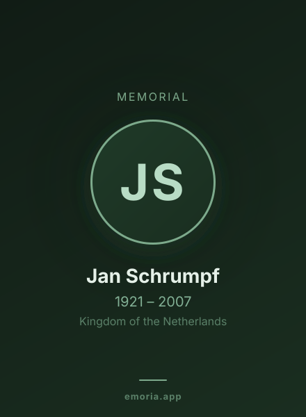 Memorial portrait of Jan Schrumpf