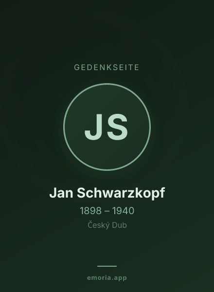 Gedenkportrait von Jan Schwarzkopf