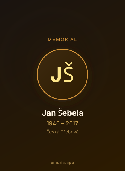 Memorial portrait of Jan Šebela