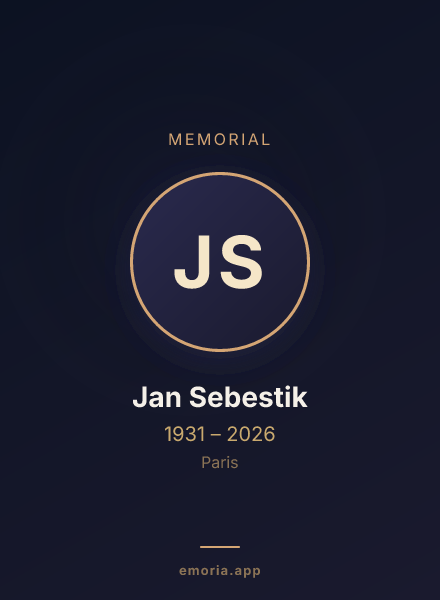 Memorial portrait of Jan Sebestik