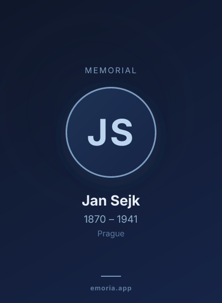 Memorial portrait of Jan Sejk