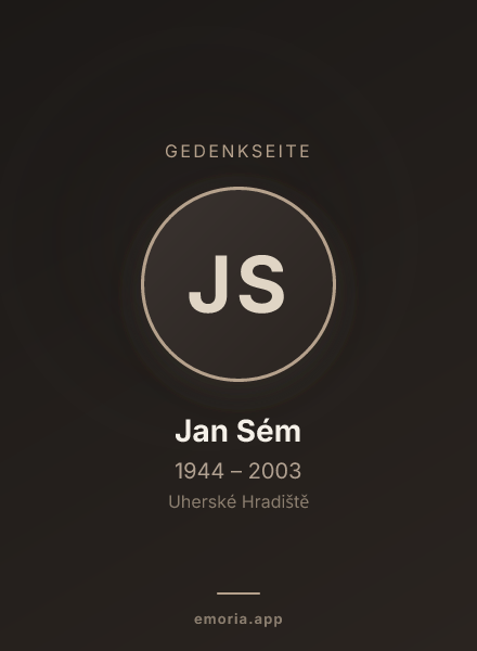 Gedenkportrait von Jan Sém