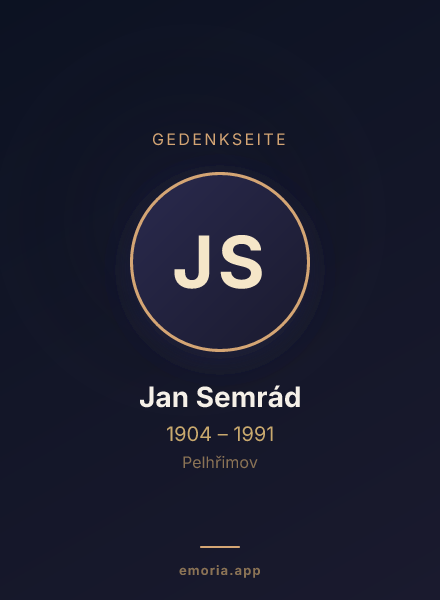 Gedenkportrait von Jan Semrád