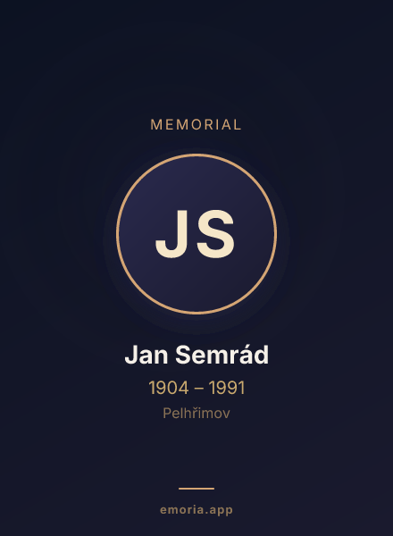 Memorial portrait of Jan Semrád