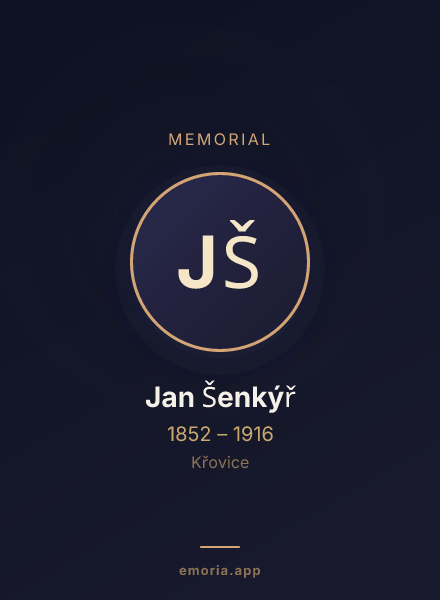 Memorial portrait of Jan Šenkýř