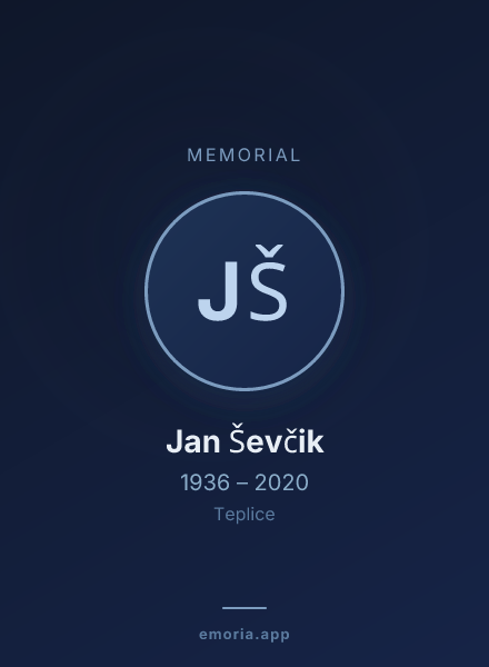 Memorial portrait of Jan Ševčik