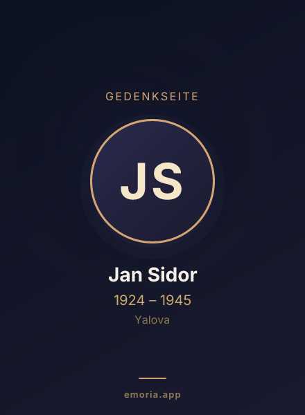 Gedenkportrait von Jan Sidor