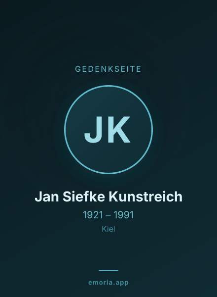 Gedenkportrait von Jan Siefke Kunstreich