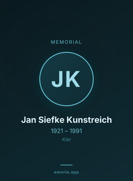 Memorial portrait of Jan Siefke Kunstreich