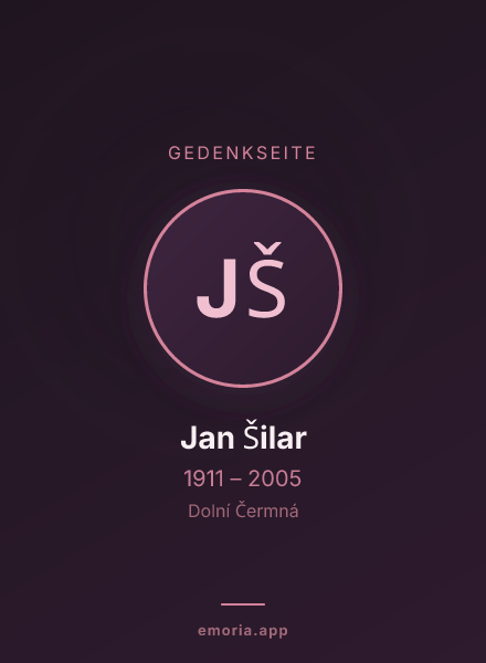 Gedenkportrait von Jan Šilar