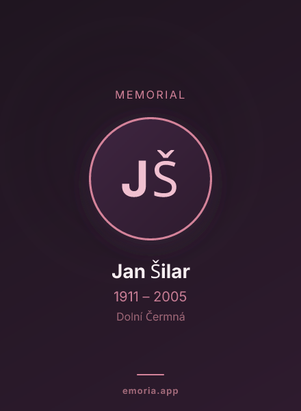 Memorial portrait of Jan Šilar