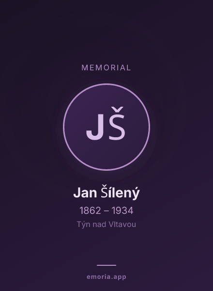 Memorial portrait of Jan Šílený