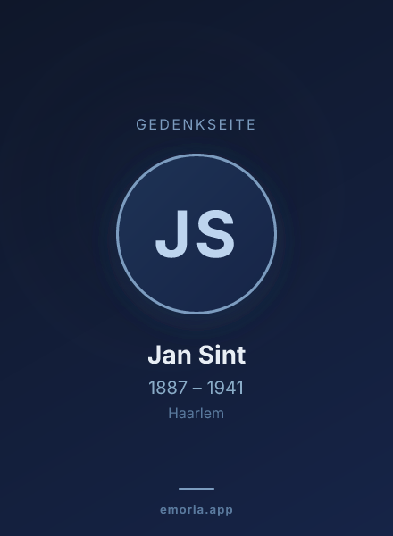 Gedenkportrait von Jan Sint