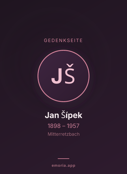 Gedenkportrait von Jan Šípek