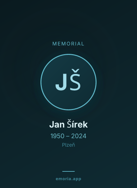 Memorial portrait of Jan Šírek