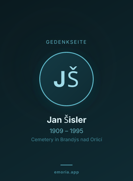 Gedenkportrait von Jan Šisler