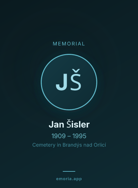 Memorial portrait of Jan Šisler