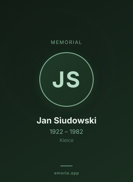 Memorial portrait of Jan Siudowski