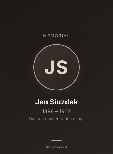 Memorial portrait of Jan Siuzdak