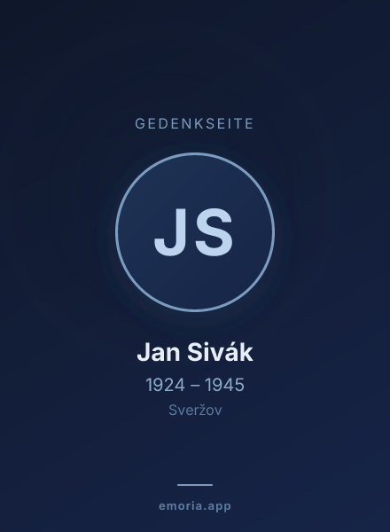 Gedenkportrait von Jan Sivák