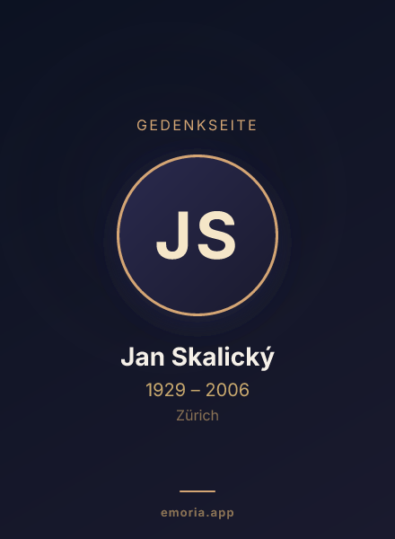 Gedenkportrait von Jan Skalický