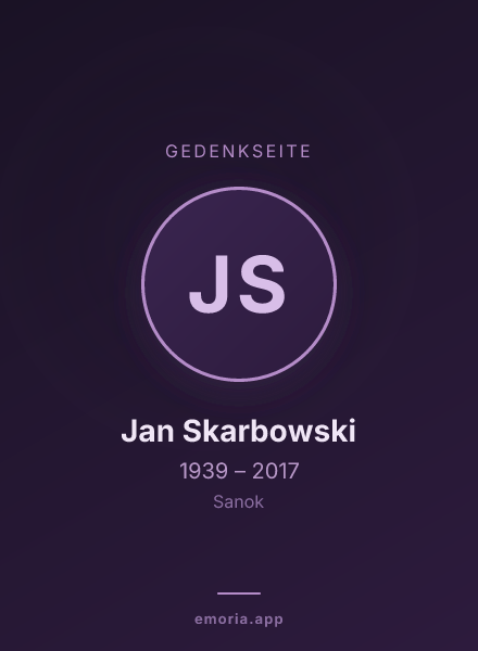Gedenkportrait von Jan Skarbowski