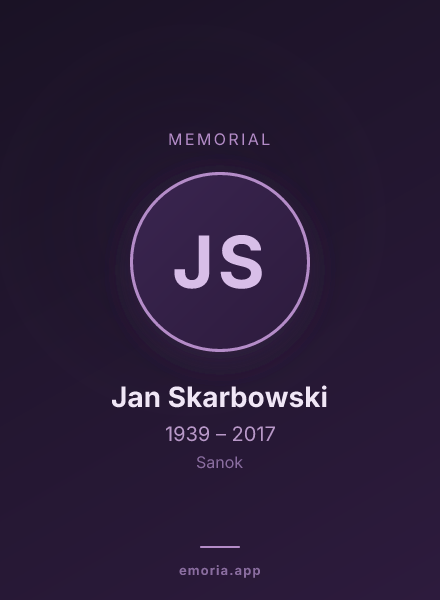 Memorial portrait of Jan Skarbowski