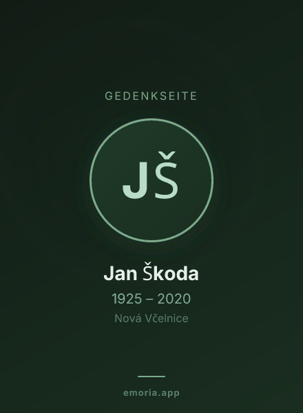 Gedenkportrait von Jan Škoda