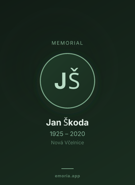 Memorial portrait of Jan Škoda