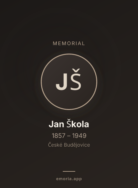 Memorial portrait of Jan Škola