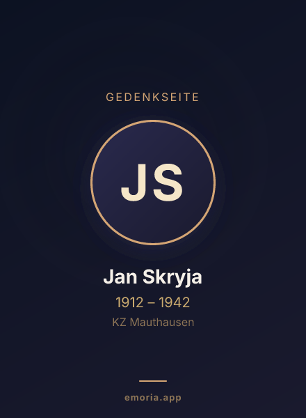 Gedenkportrait von Jan Skryja