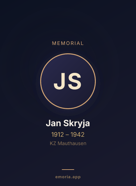 Memorial portrait of Jan Skryja