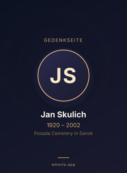 Gedenkportrait von Jan Skulich