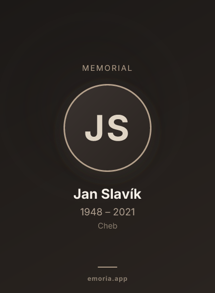Memorial portrait of Jan Slavík