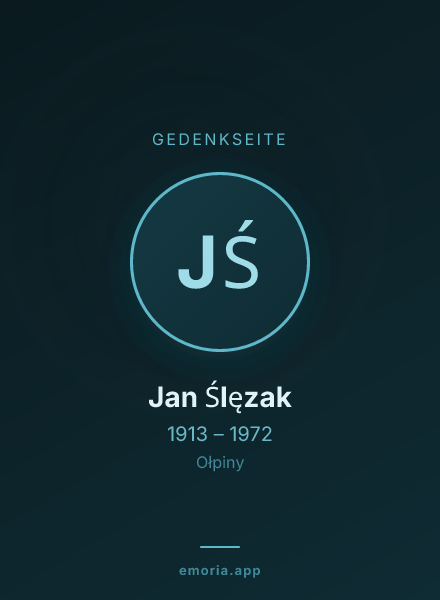 Gedenkportrait von Jan Ślęzak