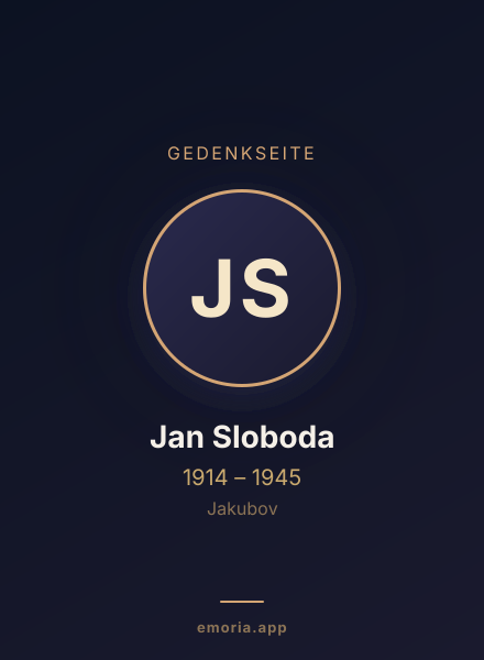 Gedenkportrait von Jan Sloboda