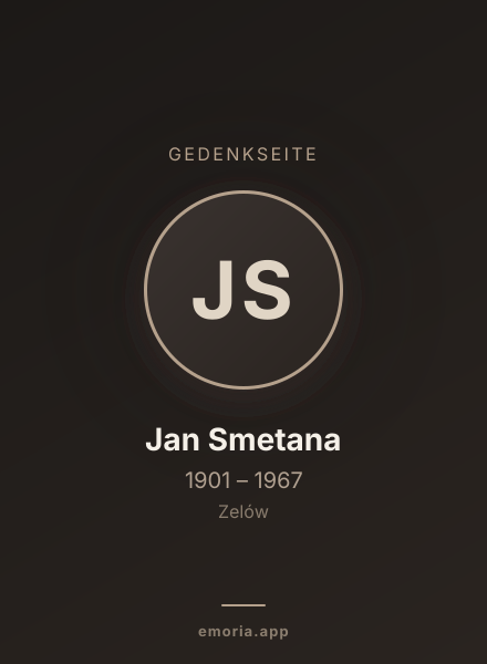 Gedenkportrait von Jan Smetana