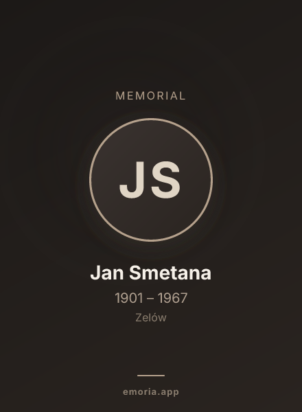 Memorial portrait of Jan Smetana